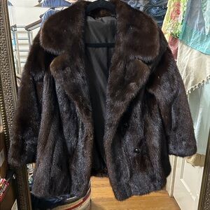 Vintage Dark Brown Mink Coat